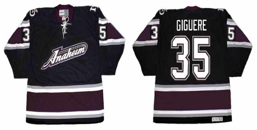 2019 Men Anaheim Ducks #35 Giguere black CCM NHL jerseys->anaheim ducks->NHL Jersey